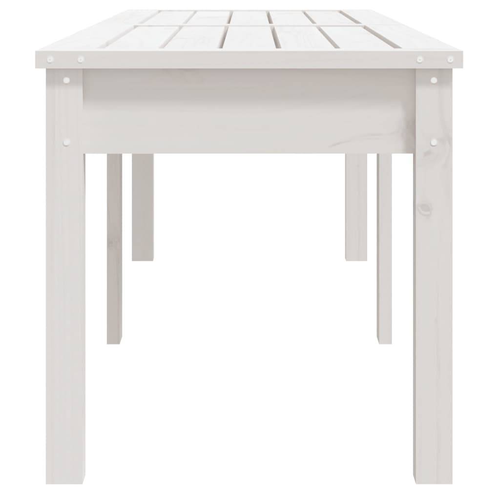 Maison Chic - Banc de jardin - Banc d'extérieur - Banquette à 2 places blanc 159,5x44x45 cm bois massif pin - Image 5