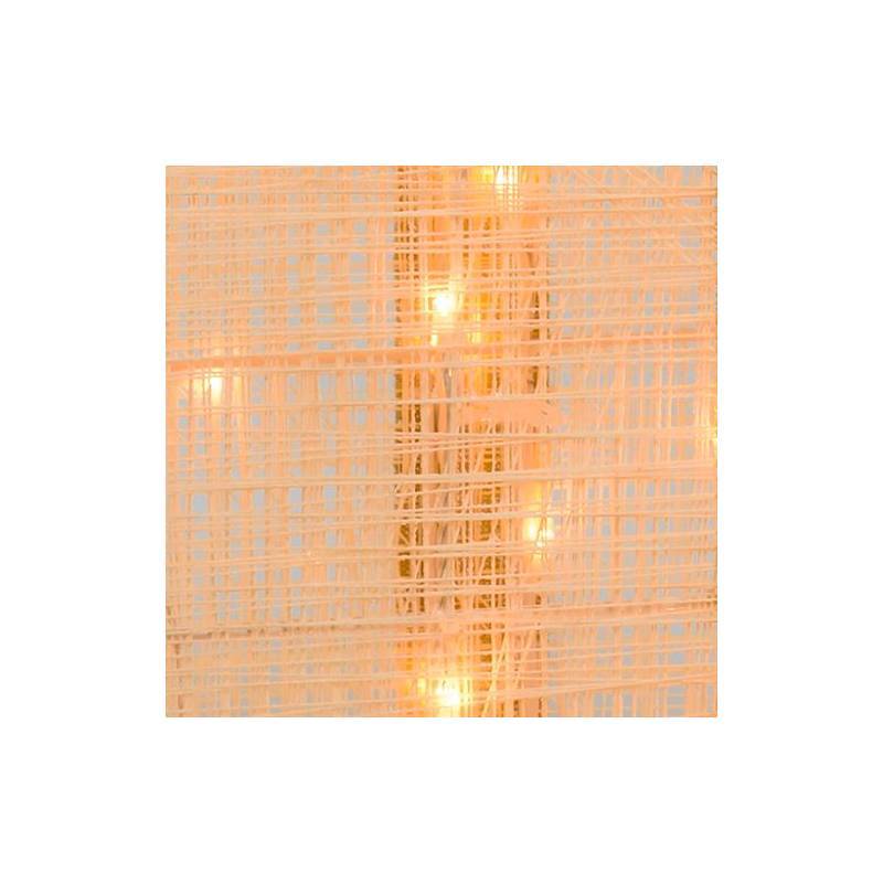 Lotti - Lot de 3 Paquets Cadeaux 3D lumineux H25 20 15cm LED ambré fil tressé crème et marron Lotti - Image 6