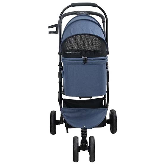 Poussette pour animaux polyester bleu 78 x 54 x 101 cm - PANGIVO - Image 7