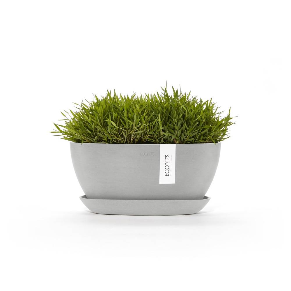 Ecopots - Pot Ovale Sofia 30 + Soucoupe - 30 x 13 x H. 13,9 cm - 2,7 L ECOPOTS - Image 1