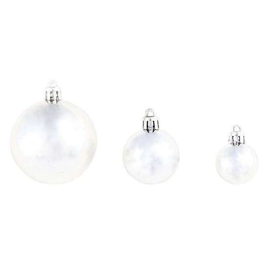 Ensemble de boules de Noël - Ornements de Noël - décorations de Noël 100 pcs 3/4/6 cm Argenté - Image 6