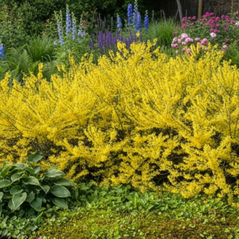 Forsythia Marée d'Or® 'Courtasol', Mimosa de Paris à fleurs Jaune/ - feuillage Caduc - Pot de 3L - 20/40 cm - Image 4