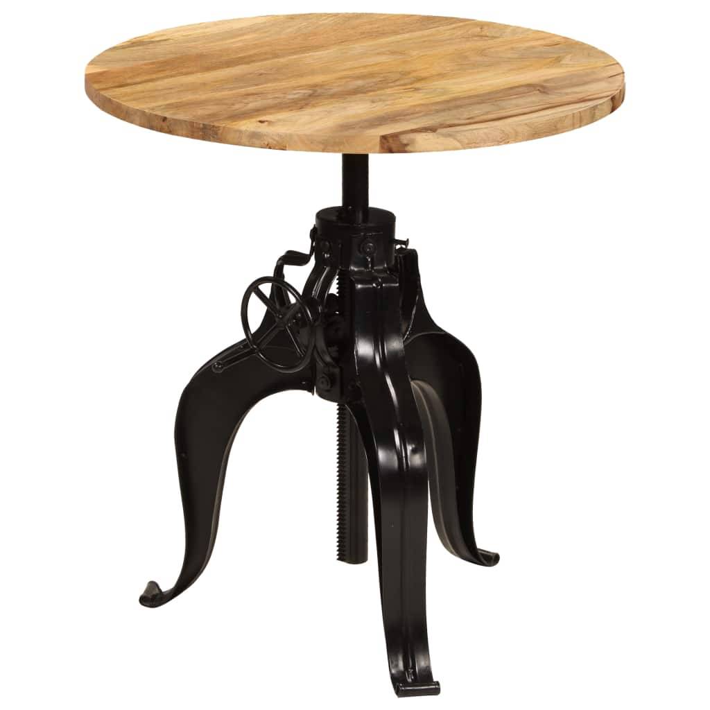 Table haute mange debout bar bistrot bois de manguier massif 75 cm - Image 1