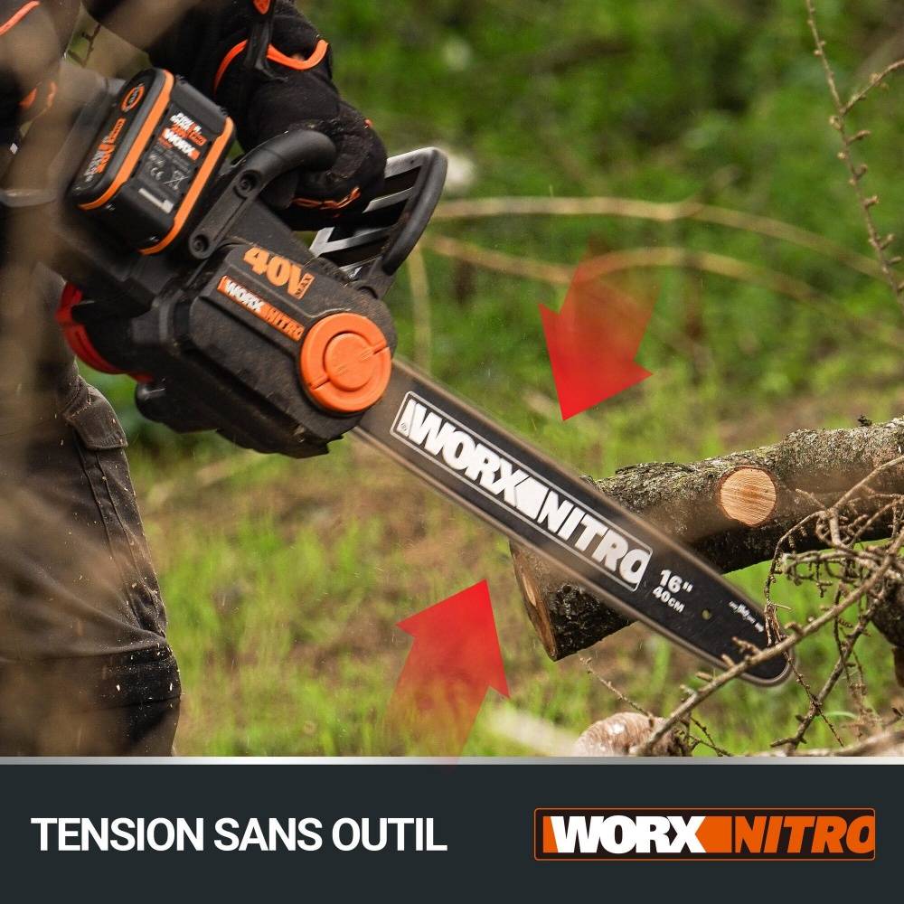 Tronconneuse sur batterie WORX 20 V, guide de 40 cm sans batterie - Image 3