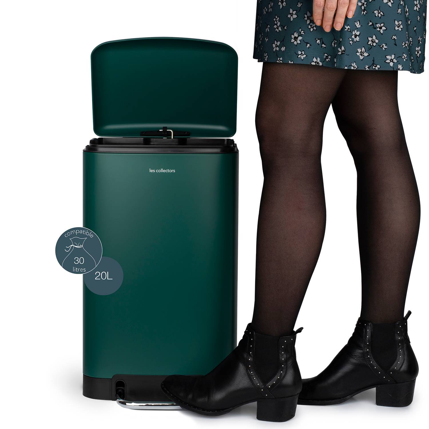 Poubelle à pédale 20L, green duck edition - N°501 Les Collectors - Image 6