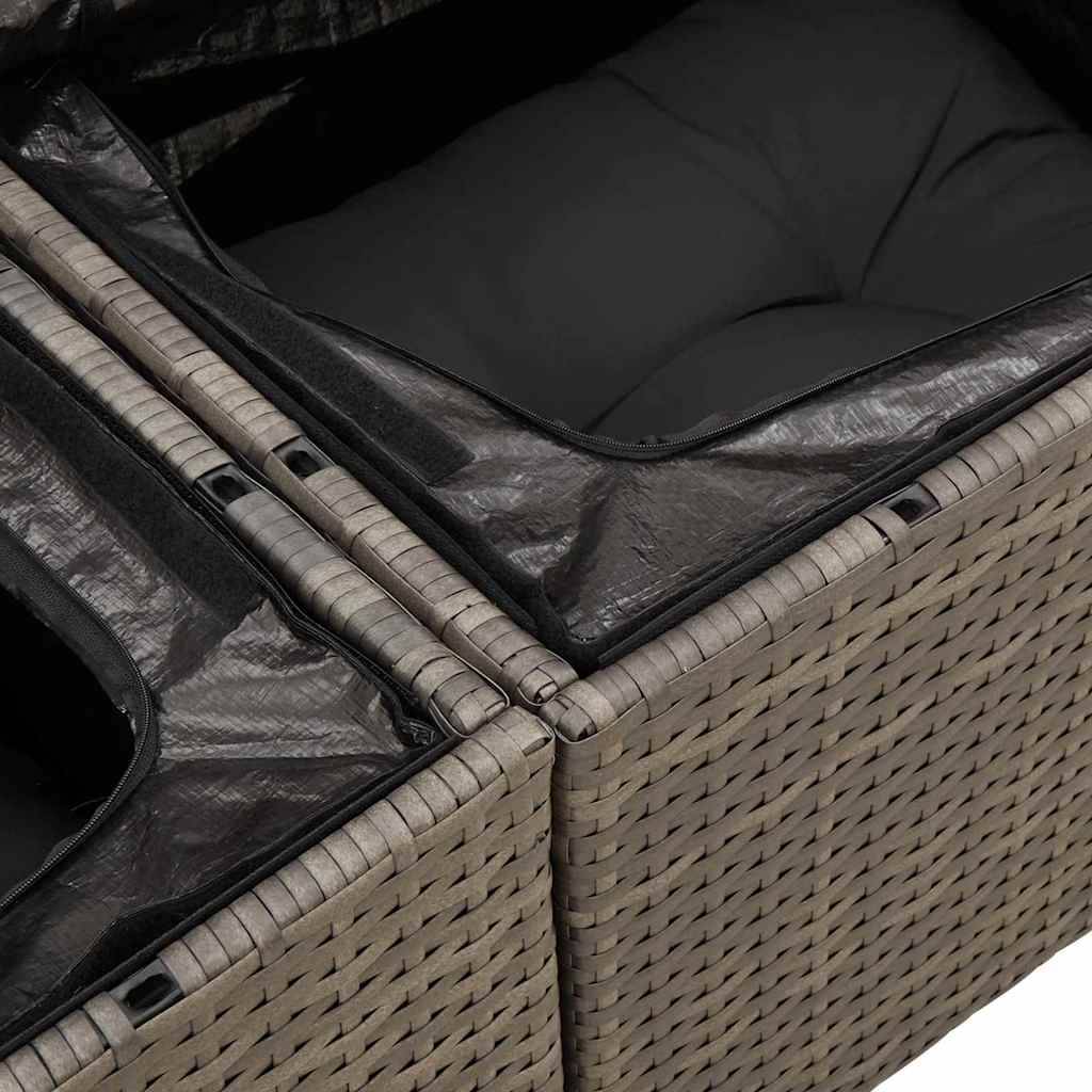 ComfortXL - Salon de Jardin Gris Poly Rotin Moderne – Ensemble Canapé Modulable et Résistant UV – ComfortXL Outdoor Living - Image 9