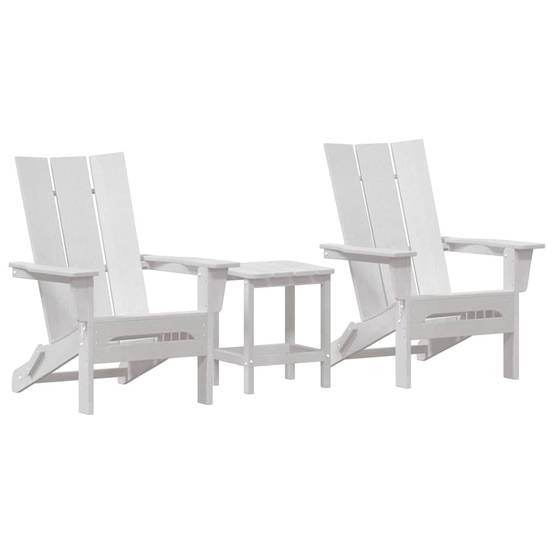 Chaise de jardin Polyéthylène Blanc 80.5 x 74.5 x 92 cm, Poids :38.92kg - PANGIVO - Image 2