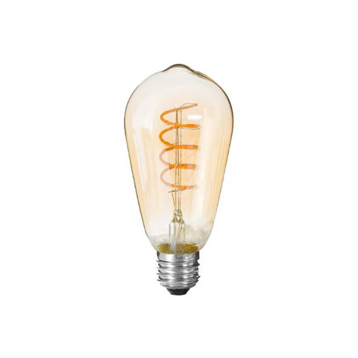 Ampoule À Led "Torsade" 14cm Ambre