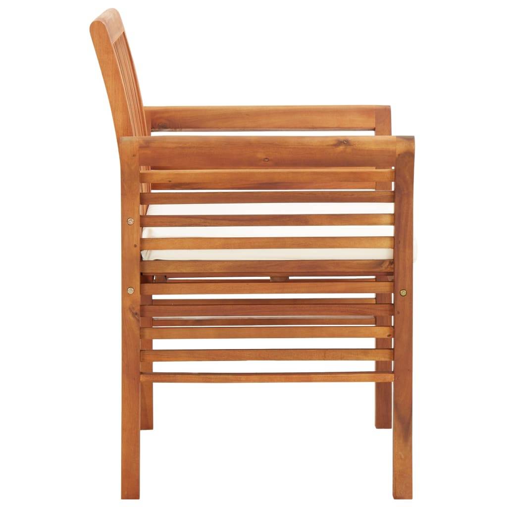 Prolenta Premium - Chaise bois composite bois d'acacia avec finition huilée marron 64 x 60 x 90 cm - p3610.0 - Image 3