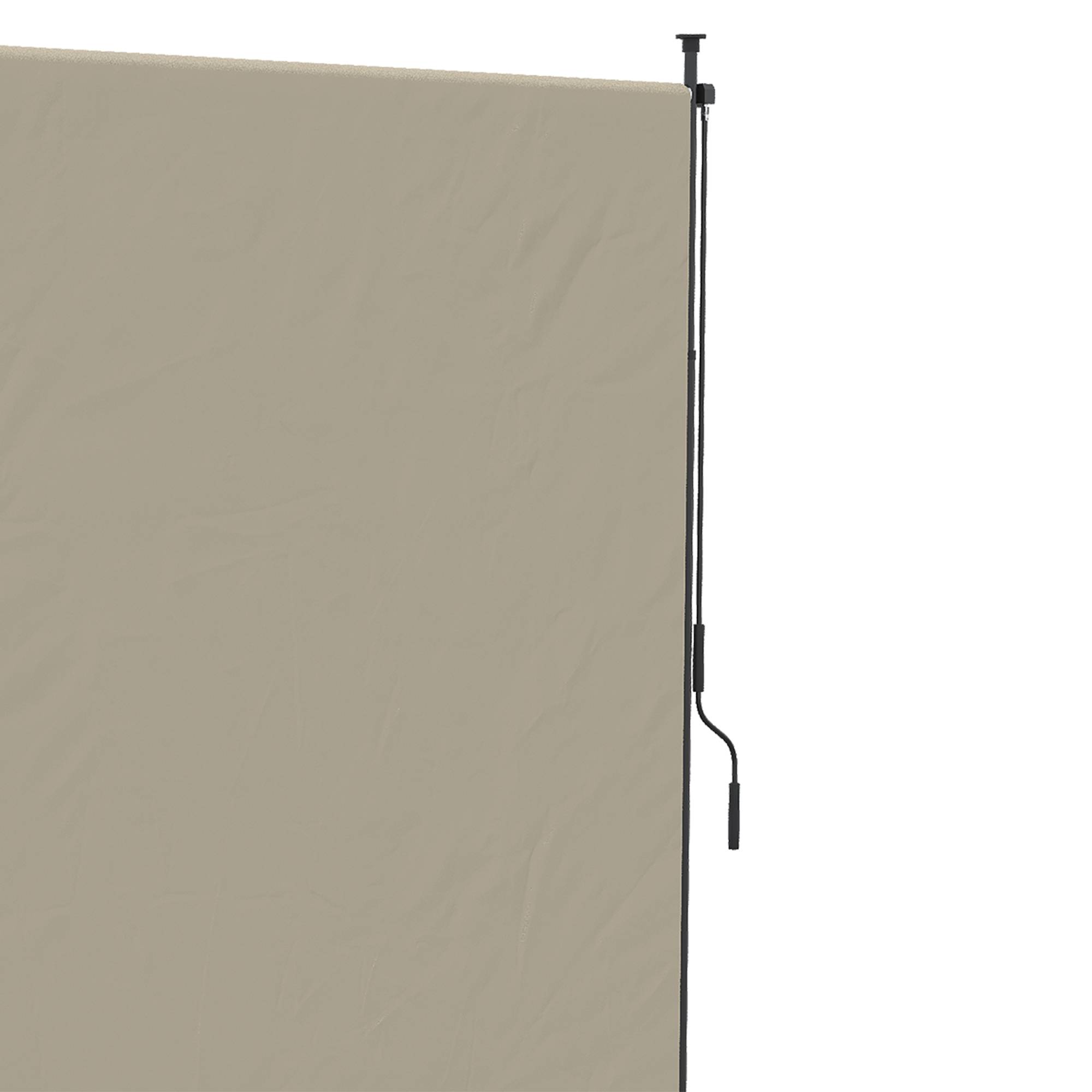 Store Vertical Sans Perçage Aluminium Balcon Rétractable Manivelle 200x305cm Sable - ComfortXL Outdoor Living - Image 8