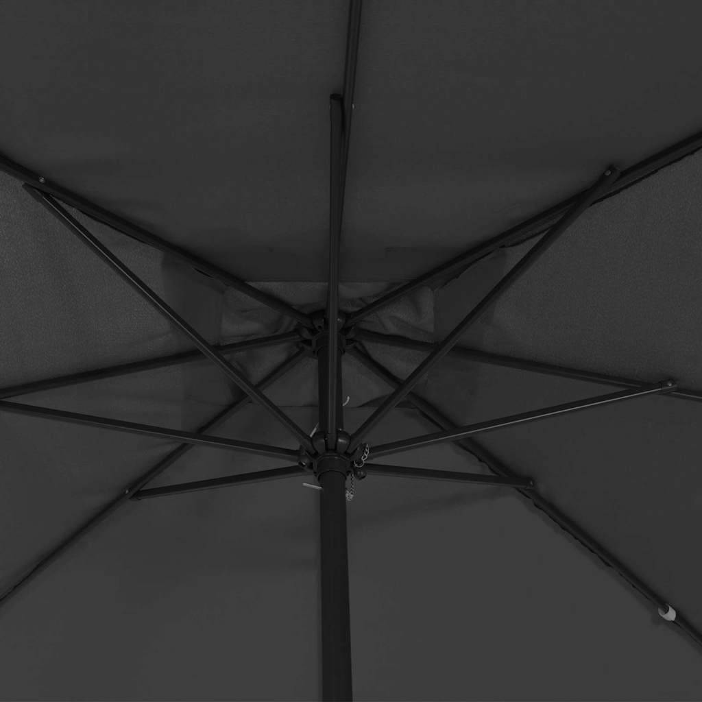 Parasol de jardin Anthracite 295 x 295 x 245 cm Polyester et Acier - PANGIVO - Image 4