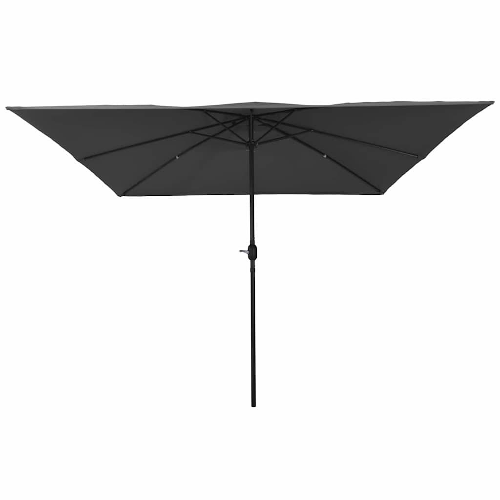 Parasol de jardin Anthracite 295 x 295 x 245 cm Polyester et Acier - PANGIVO - Image 2