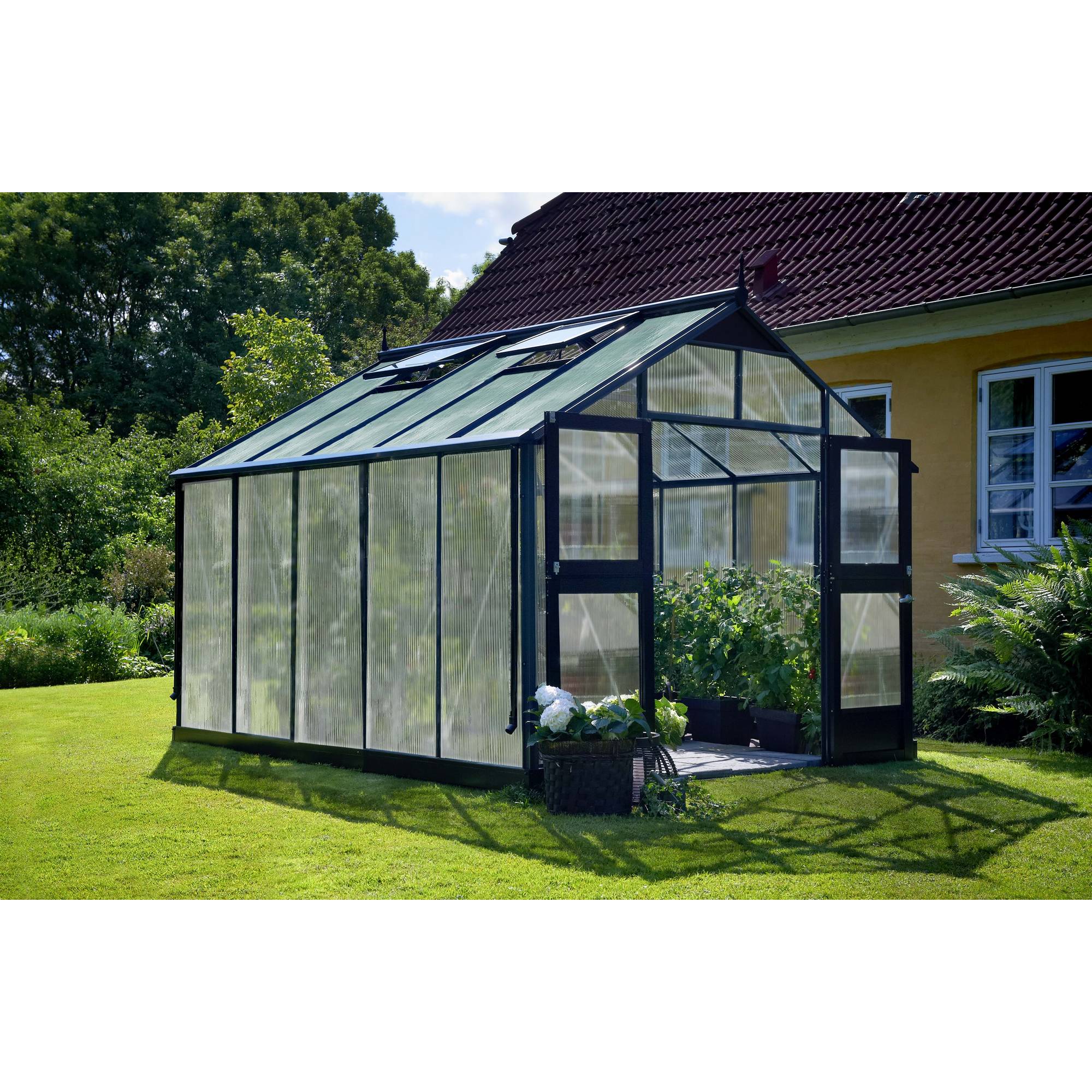 Juliana - Serre en polycarbonate 10,9 m² Premium, anthracite - Juliana - Image 1