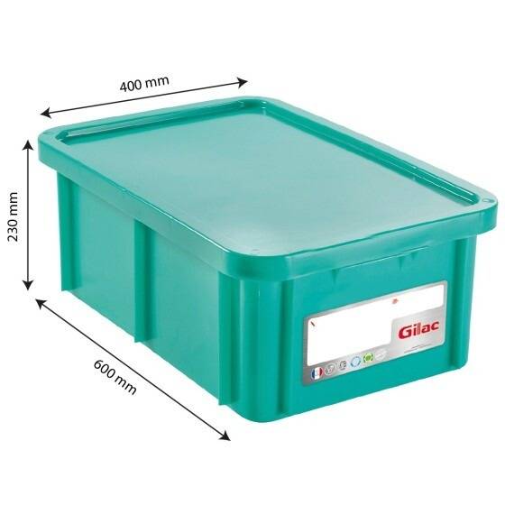 Bac HACCP 35 L Rectangulaire + Couvercle - Gilac - - Image 2