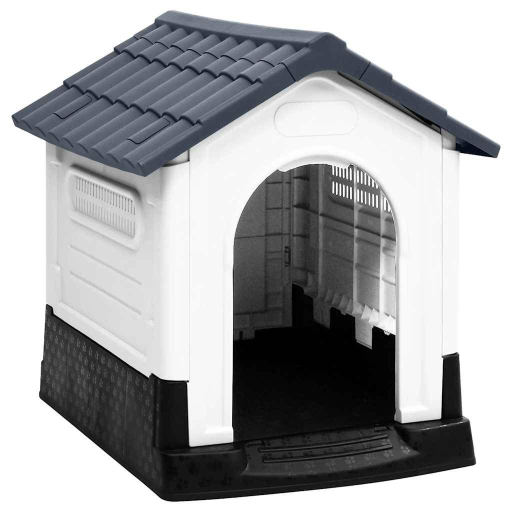 Vidaxl - Niche pour chien Gris 57x68x66 cm Polypropylène vidaXL 152228 - Image 1