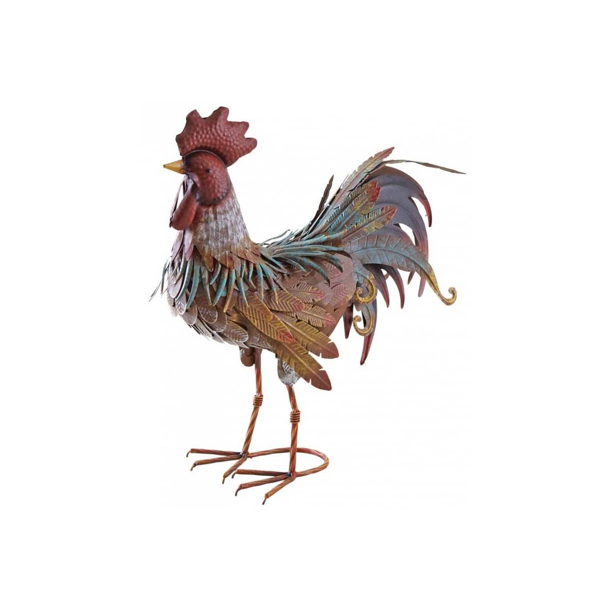 Aubry Gaspard - Coq décoratif en métal laqué
