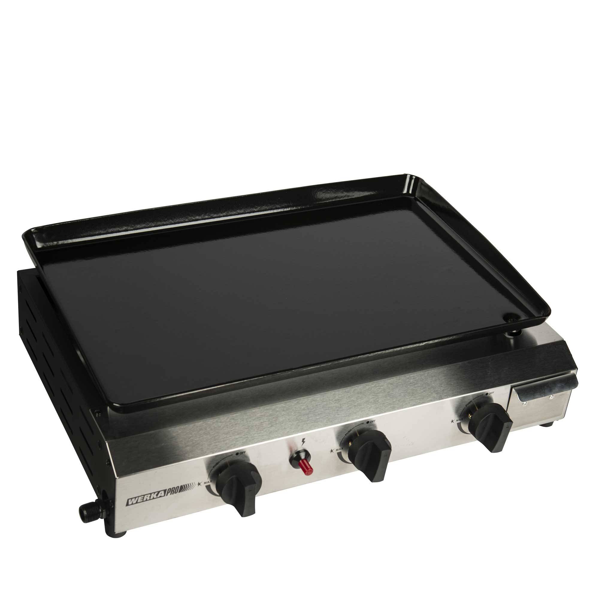 WERKA PRO - Plancha à gaz 3 brûleurs WERKA PRO