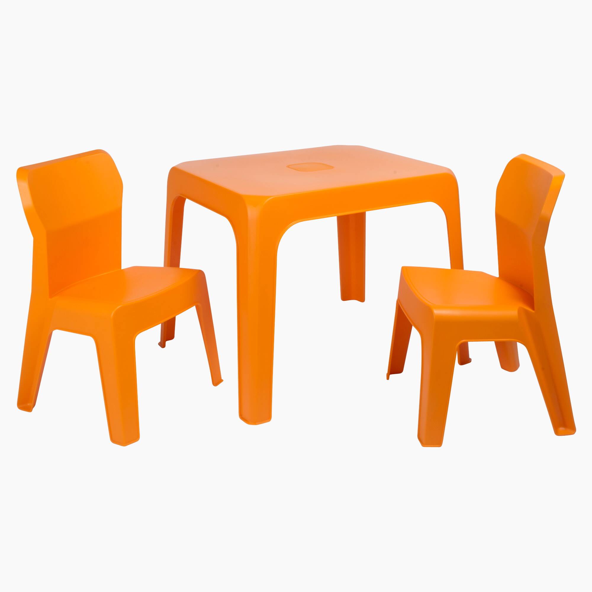 Set 2+1 chaises-table pour enfants intérieur, extérieur orange JAN garbar - Image 1