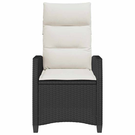 PANGIVO - Chaise de jardin inclinable avec table d'appoint noir polyrotin 65 x 58 x 94 cm, Poids :12.95kg - PANGIVO - Image 5