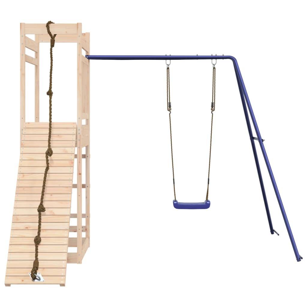 Helloshop26 - Aire de jeux d'extérieur balançoires toboggan portiques robuste jeux jardin 246 x 256 x 207 cm bois de pin massif - Image 2