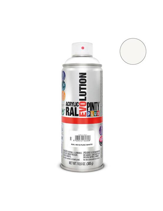 Peinture En Aérosol Pintyplus Evolution 520cc Ral 9010 Blanc Pur Mat - Image 2
