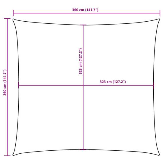Voile de parasol tissu oxford marron 3,6 x 3,6 m - PANGIVO - Image 10