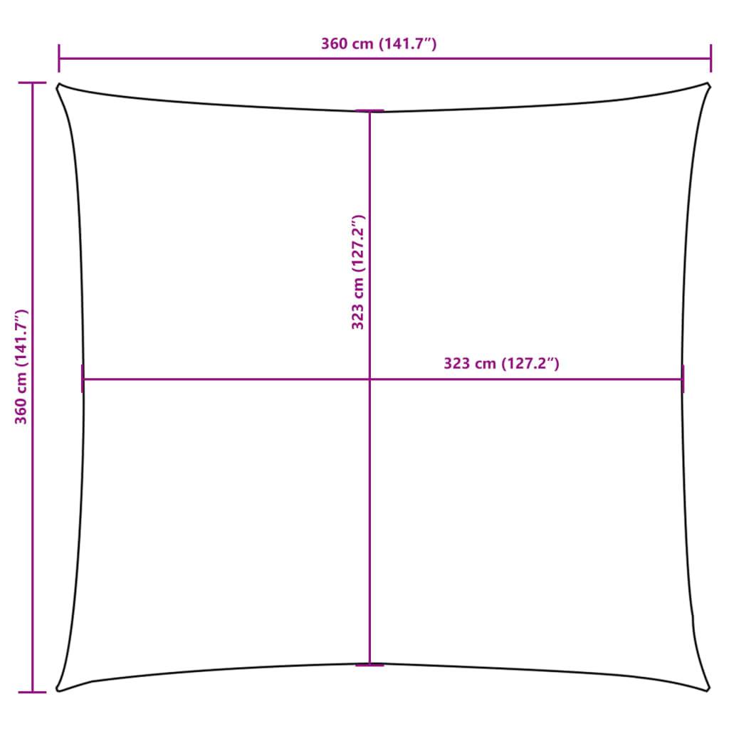 Voile de parasol tissu oxford marron 3,6 x 3,6 m - PANGIVO - Image 10