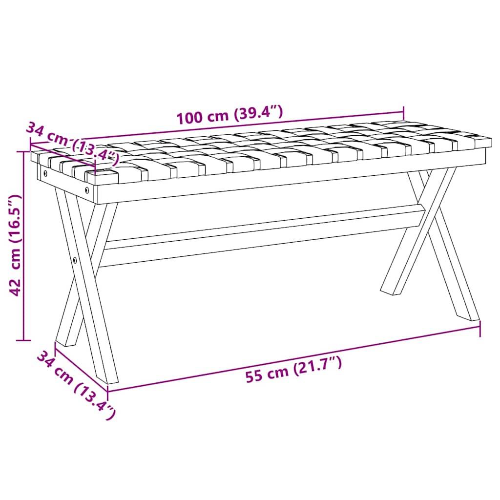 Banc de jardin Bleu 100 X 34 cm - Prolenta Premium - Image 7