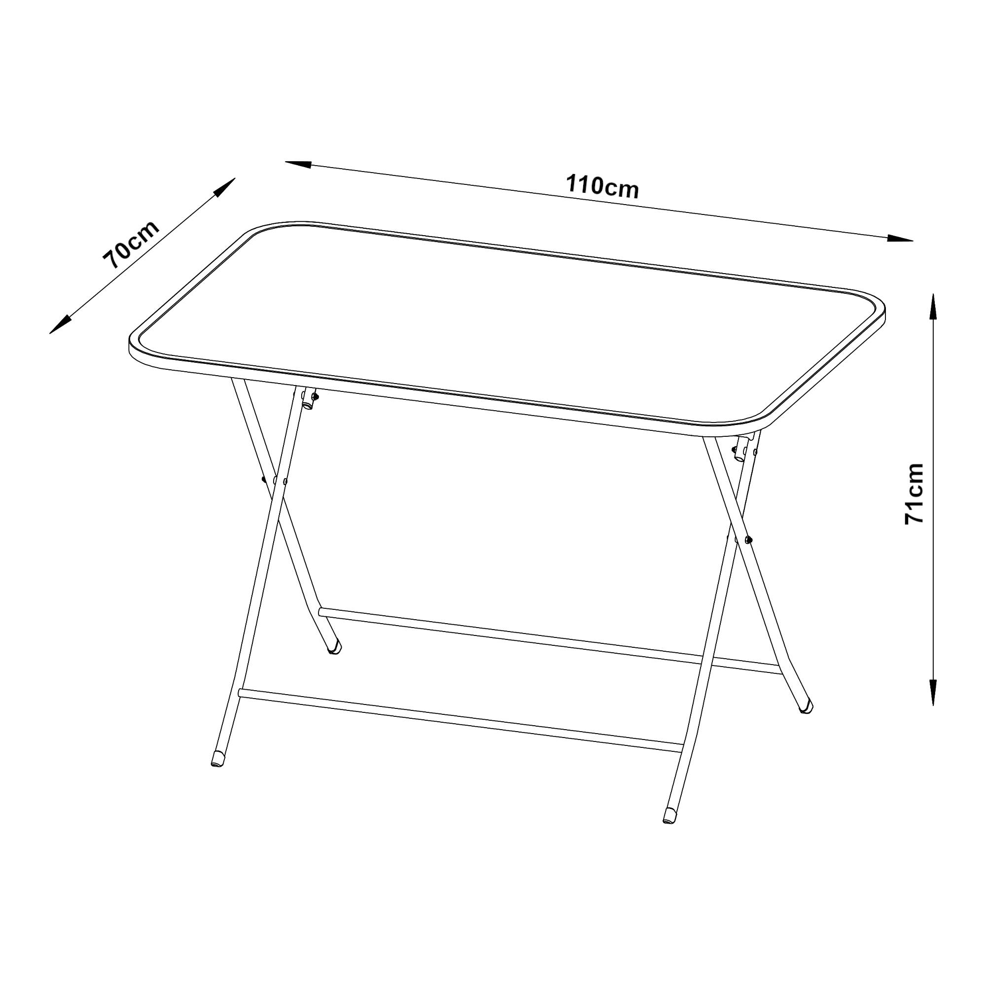 Table de jardin pliante Sande 110 x 70 x 71 cm noir [en.casa] - Image 4