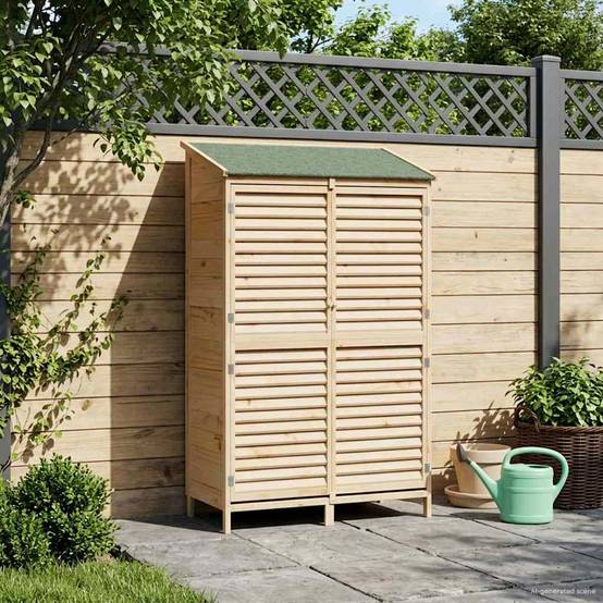 PANGIVO - Abri de jardin bois de sapin naturel 106 x 56 x 176.5 cm, poids:27.8kg - PANGIVO - Image 3