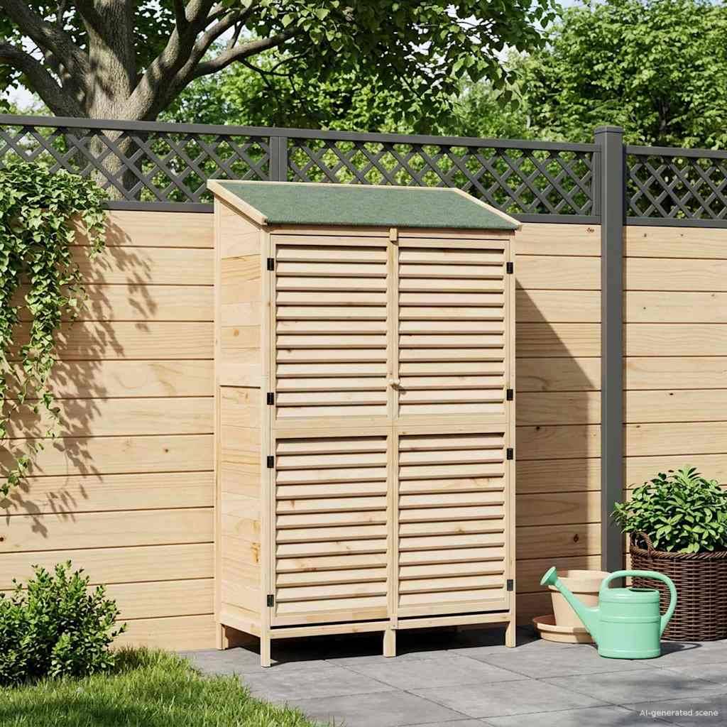 PANGIVO - Abri de jardin bois de sapin naturel 106 x 56 x 176.5 cm, poids:27.8kg - PANGIVO - Image 1