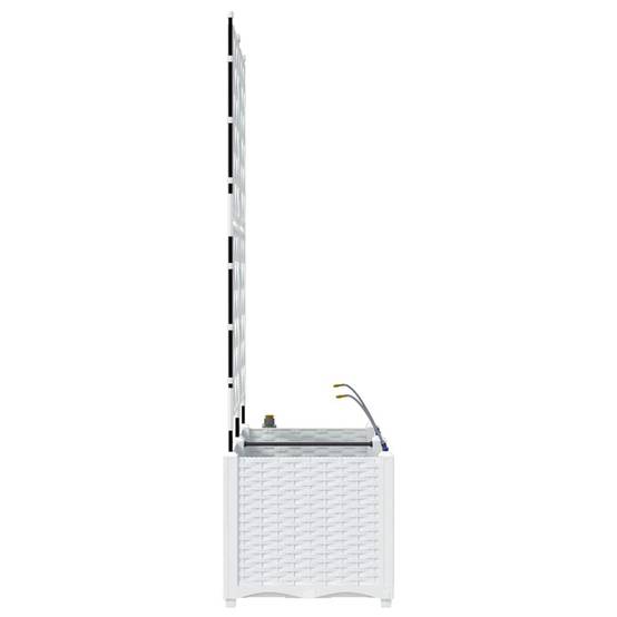 ComfortXL - Grande jardinière brise-vue acier avec treillis et irrigation Blanc 80x40x142 cm – ComfortXL Outdoor Living - Image 7