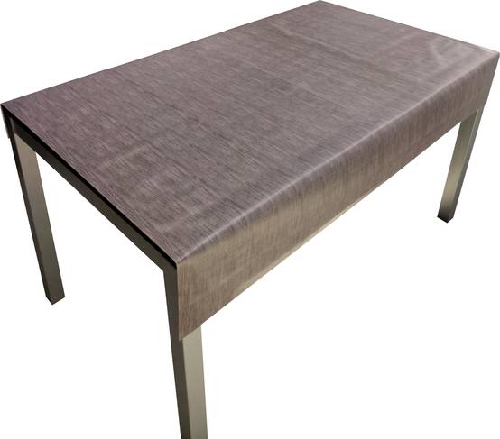 Nappe Composition PVC Base Polyester Anti-taches Gris Lisse Taille 100X140 CM - Image 1
