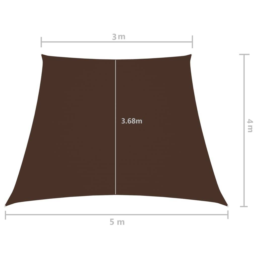 Helloshop26 - Voile toile d'ombrage parasol tissu oxford trapèze 3/5 x 4 m marron - Image 2