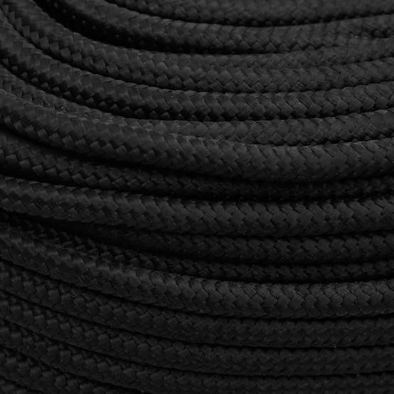 Corde de bateau Noir complet 10 mm 50 m Polypropylène Maison Chic - Image 4