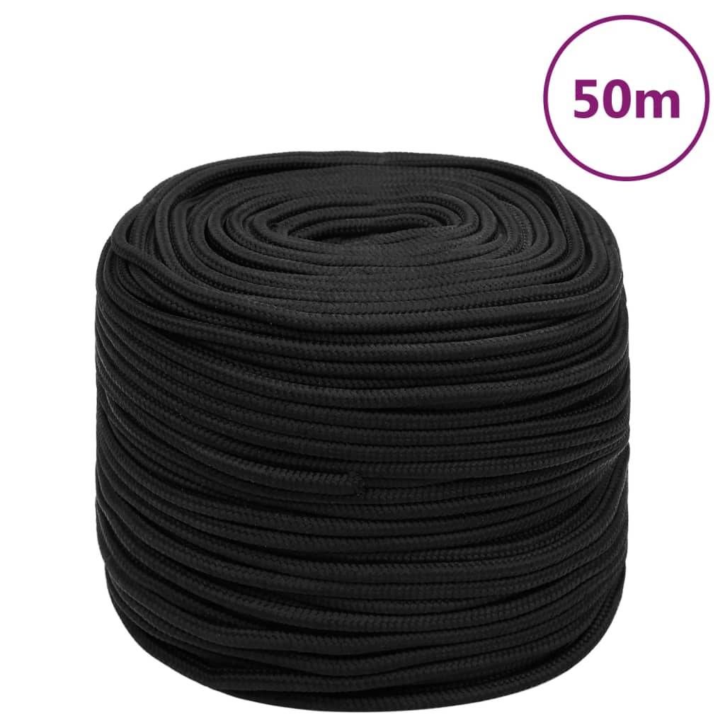 Corde de bateau Noir complet 10 mm 50 m Polypropylène Maison Chic - Image 2