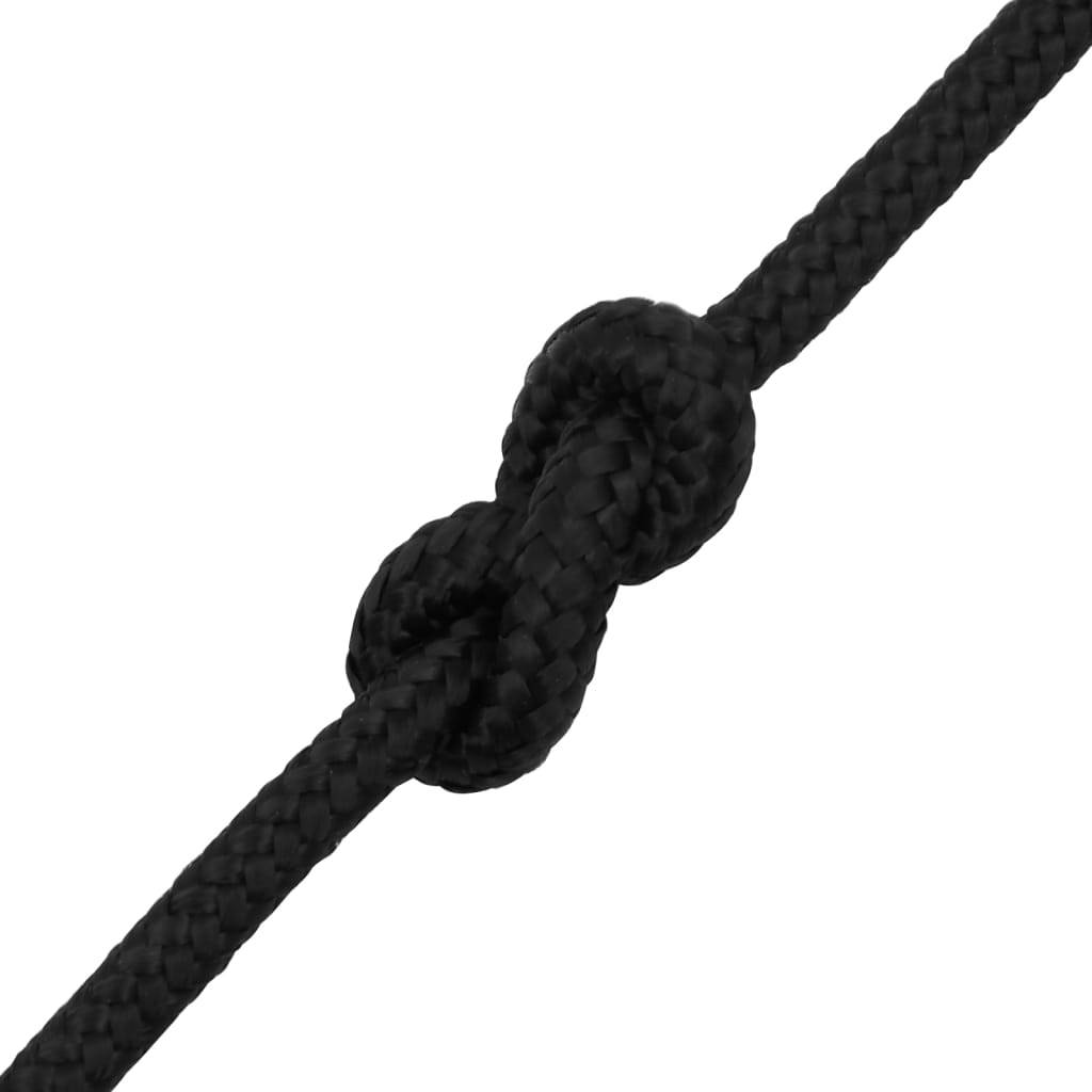 Corde de bateau Noir complet 10 mm 50 m Polypropylène Maison Chic - Image 5