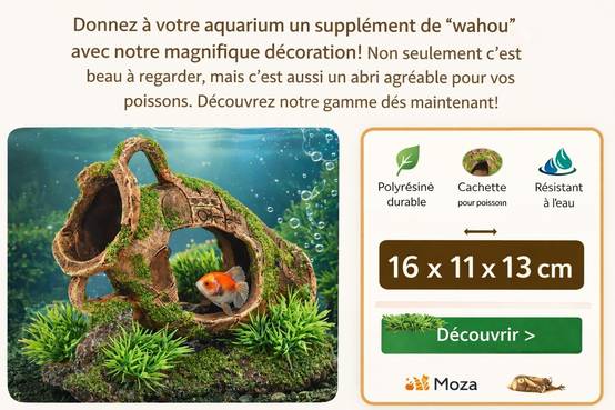 Décoration aquarium amphore cachette pour poissons 16 x 11 x 13 cm - Image 3