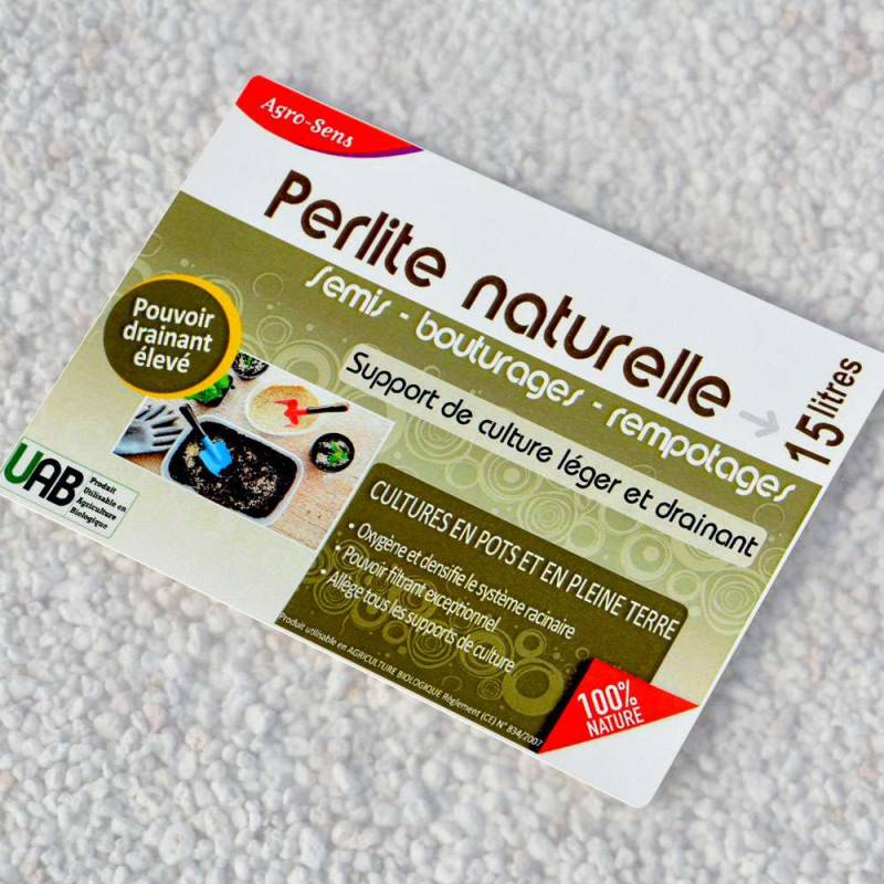 Perlite naturelle pour plantes - Agro Sens - Sac 15 litres - Image 2