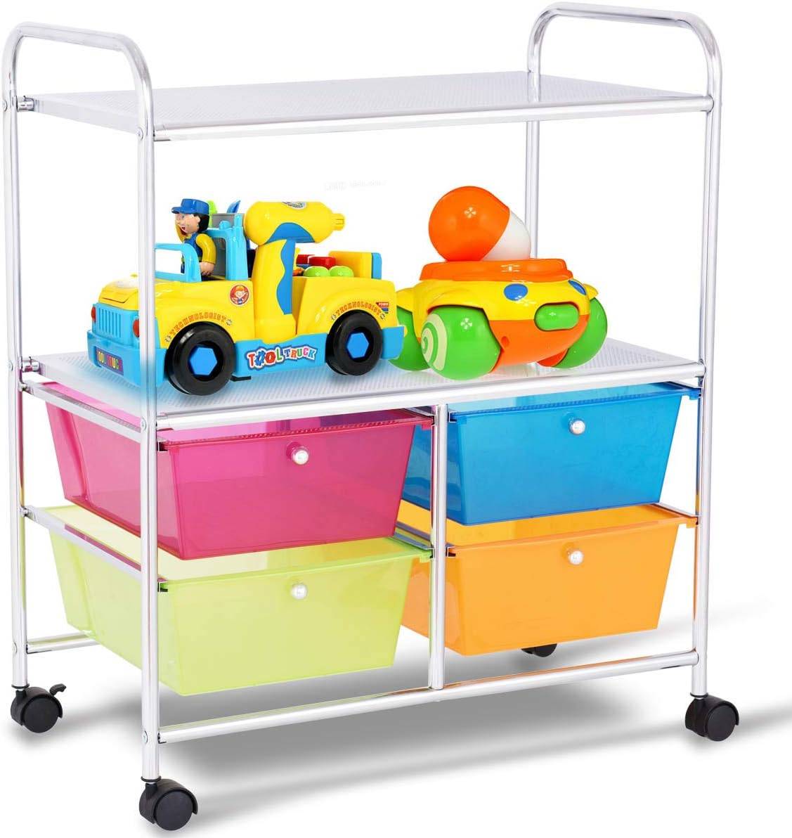 Tour de rangement 4 tiroirs sur roulettes Cars CURVER : Comparateur