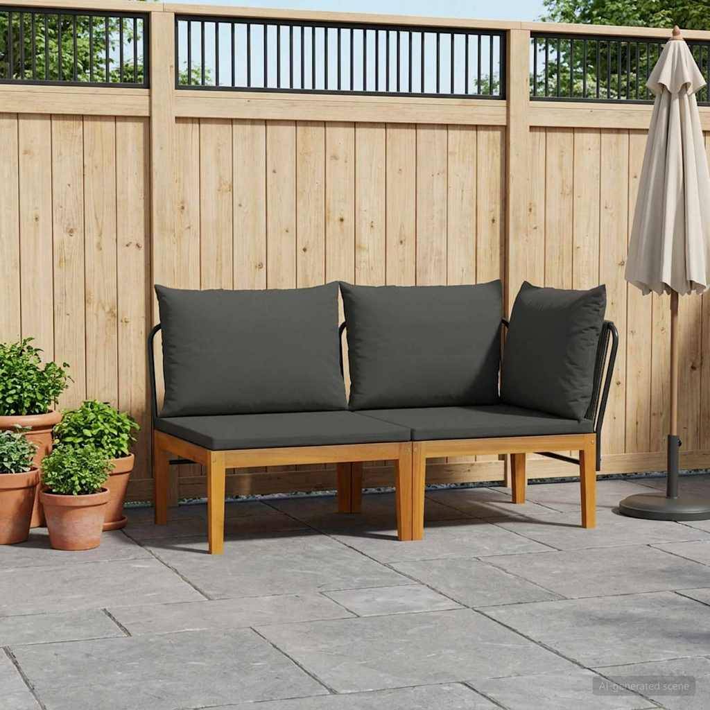 Vidaxl - Ensemble de salon de jardin 2 pc avec coussins Naturel vidaXL 42022072
