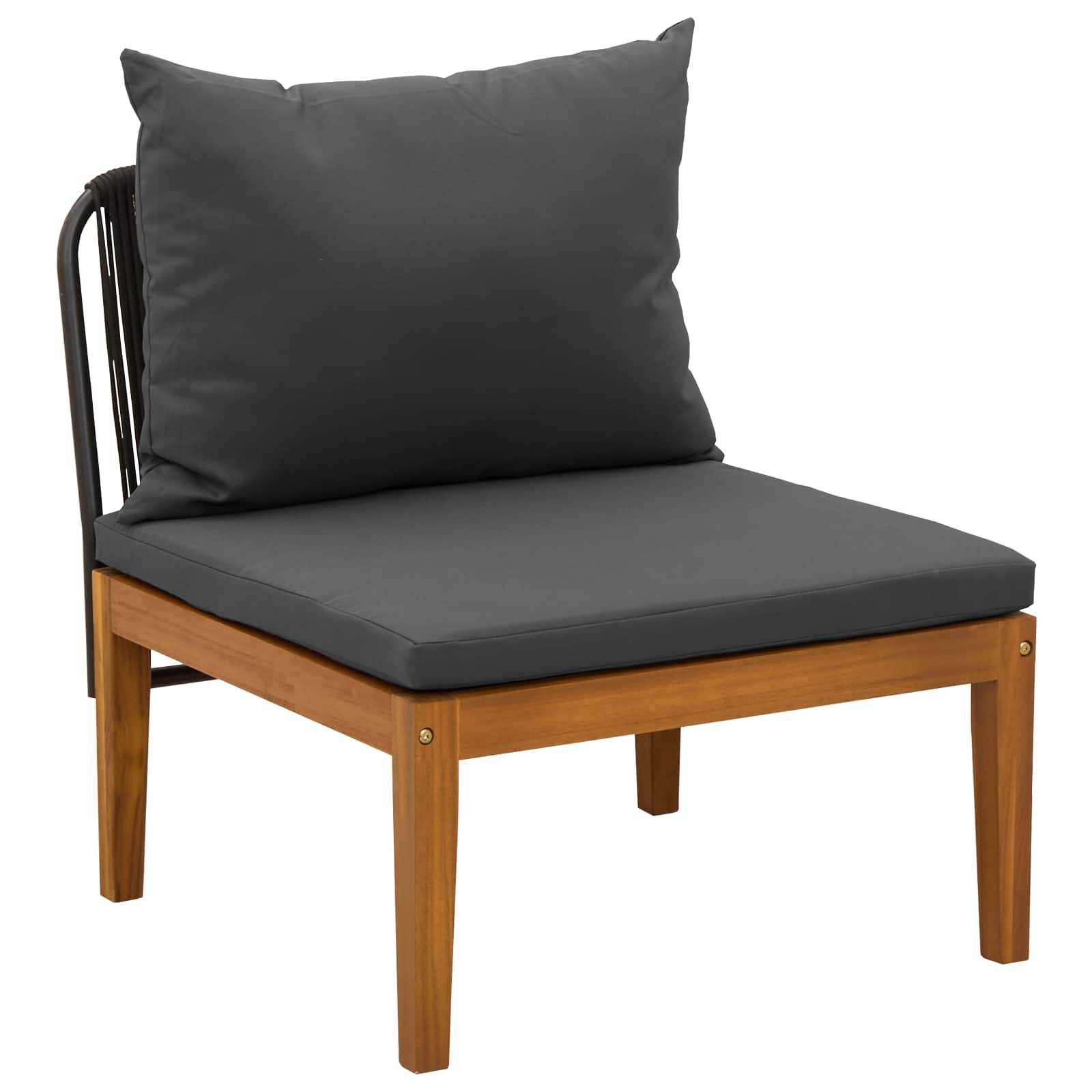 Vidaxl - Ensemble de salon de jardin 2 pc avec coussins Naturel vidaXL 42022072 - Image 6
