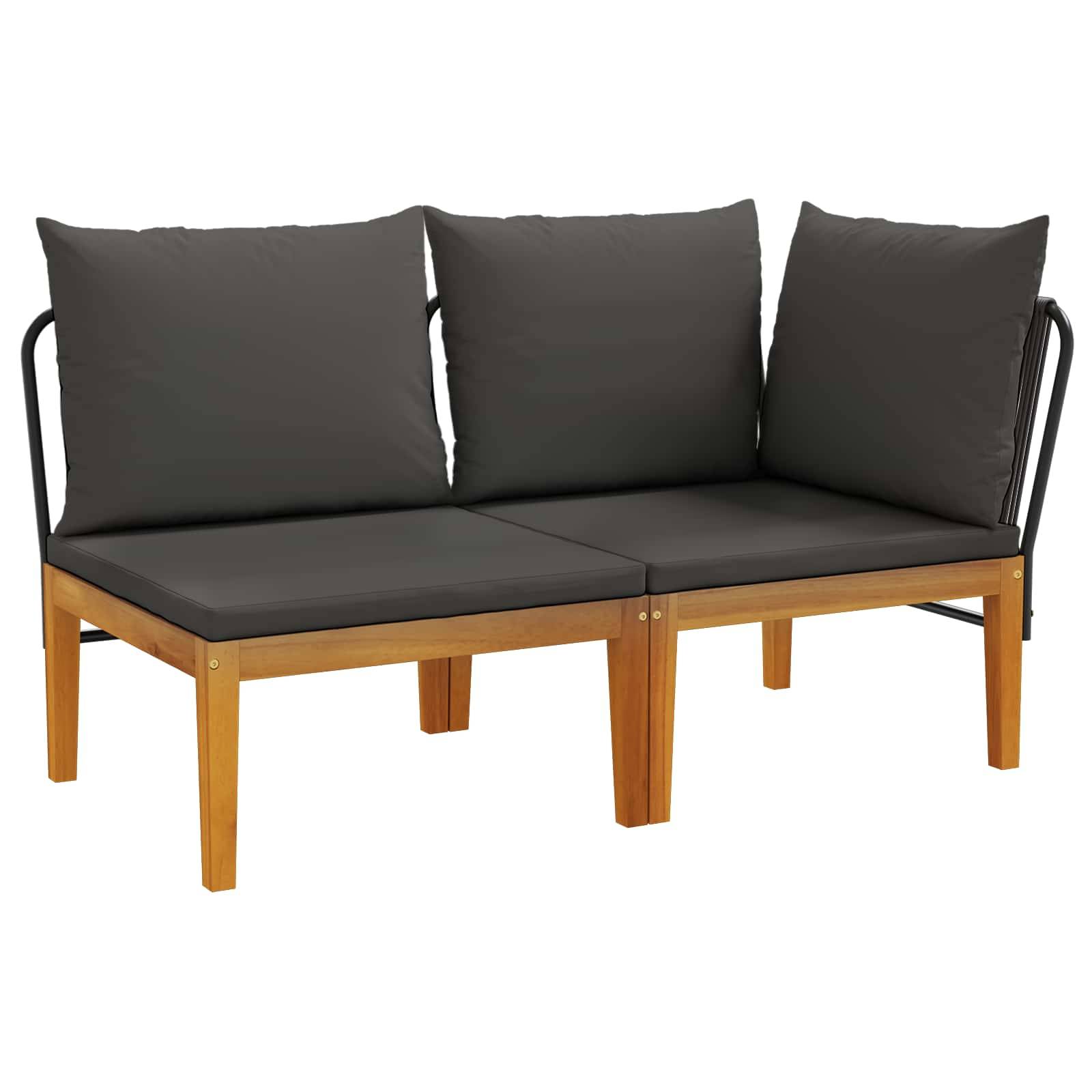 Vidaxl - Ensemble de salon de jardin 2 pc avec coussins Naturel vidaXL 42022072 - Image 2