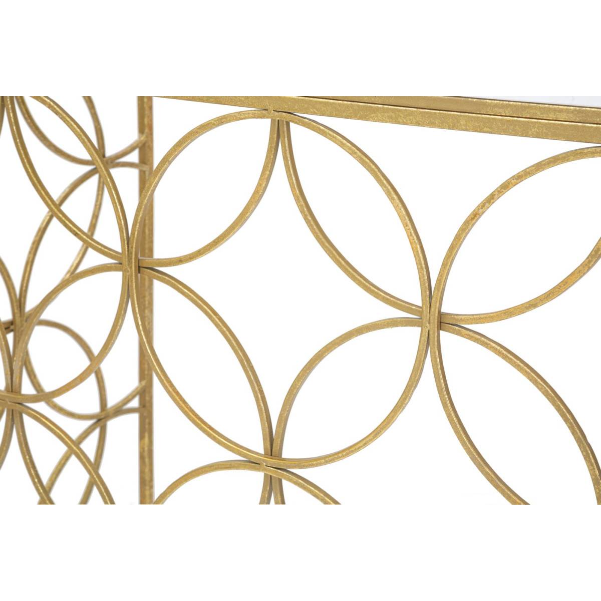Console Design en Marbre "Star" 120cm Blanc & Or - Image 5