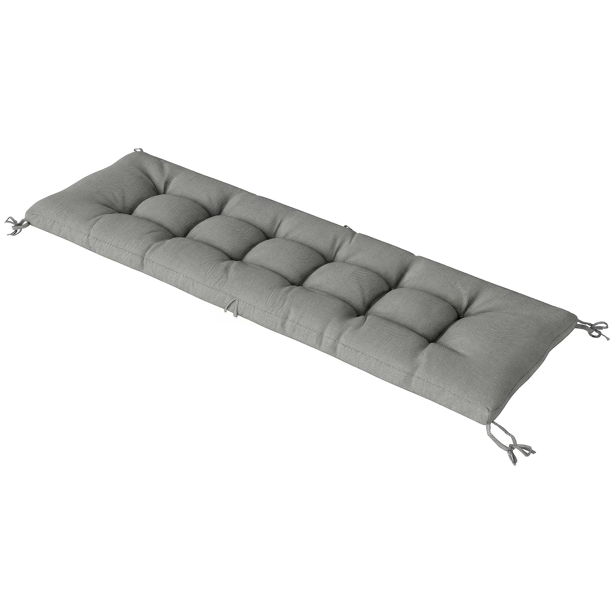 Coussin pour fauteuil de jardin avec sangles, gris clair - Image 2