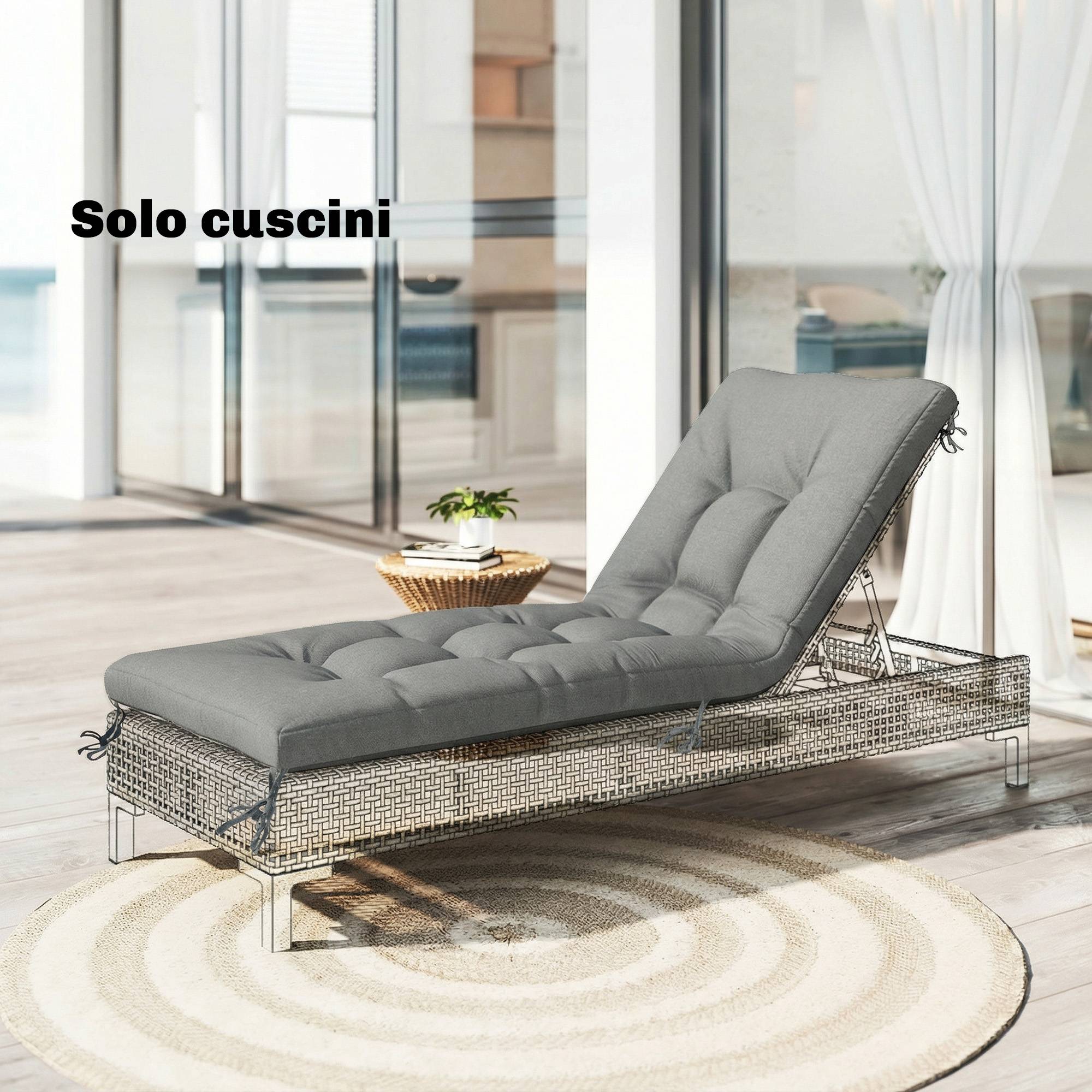 Coussin pour fauteuil de jardin avec sangles, gris clair - Image 3