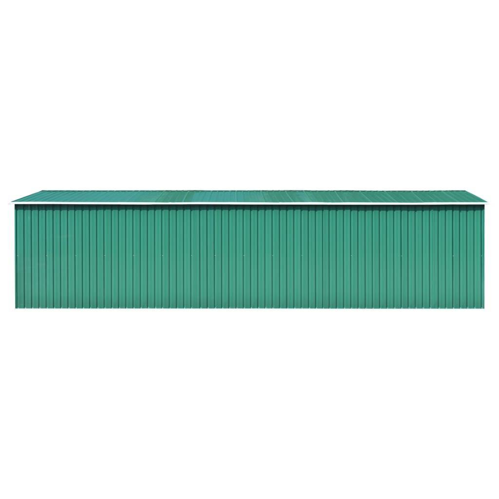 Helloshop26 - Abri de jardin cabane cabanon maison de stockage remise extérieur hangar outils robuste 257 x 779 x 181 cm acier galvanisé vert - Image 2