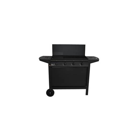 Barbecue A Gaz - Grill Garden - Noir - 4 Brûleurs - Avec Capot De Protection - Allumage Piezo électrique - Image 1