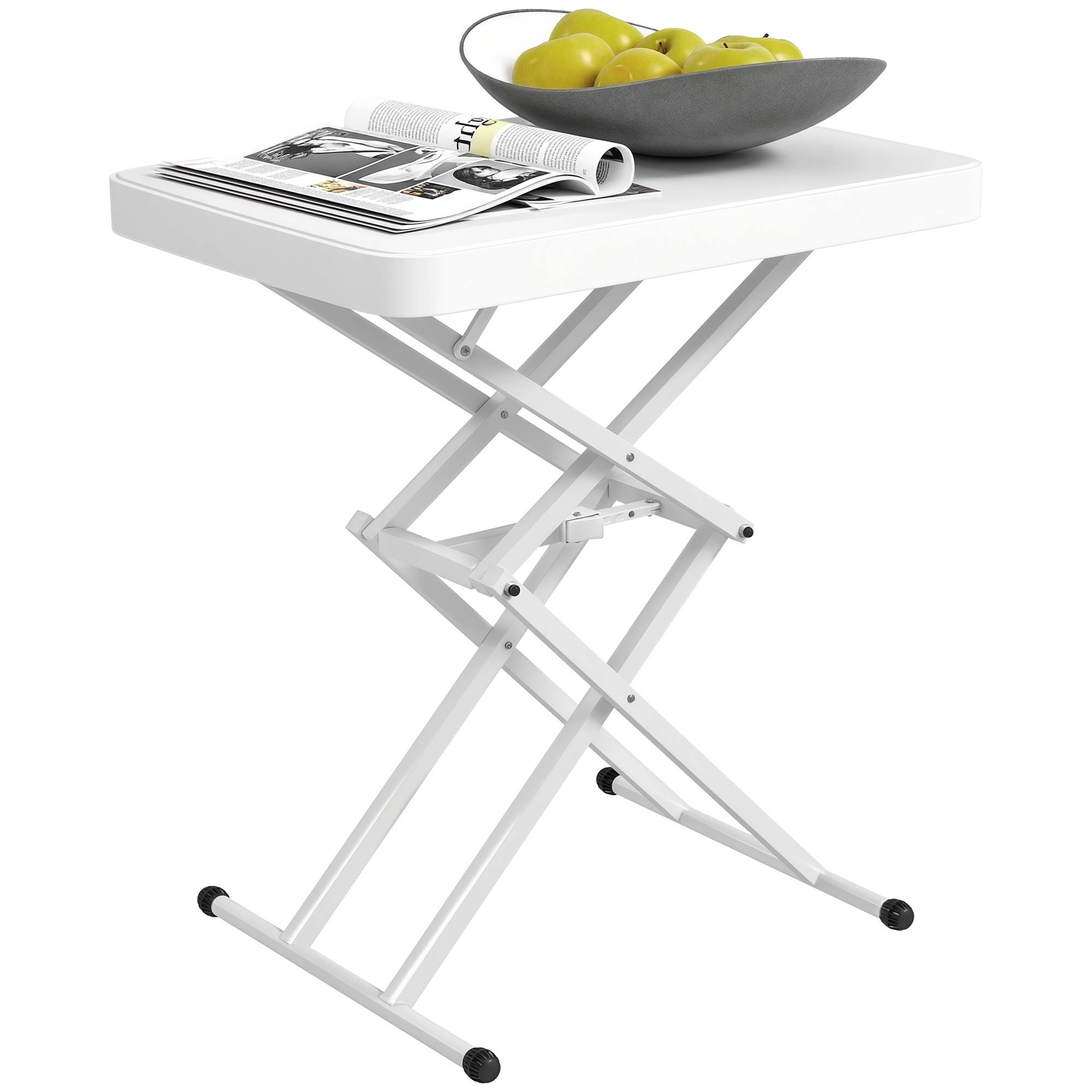 PANGIVO - Table pliante extérieure HDPE blanc 65 x 45 x 70 cm - PANGIVO - Image 1