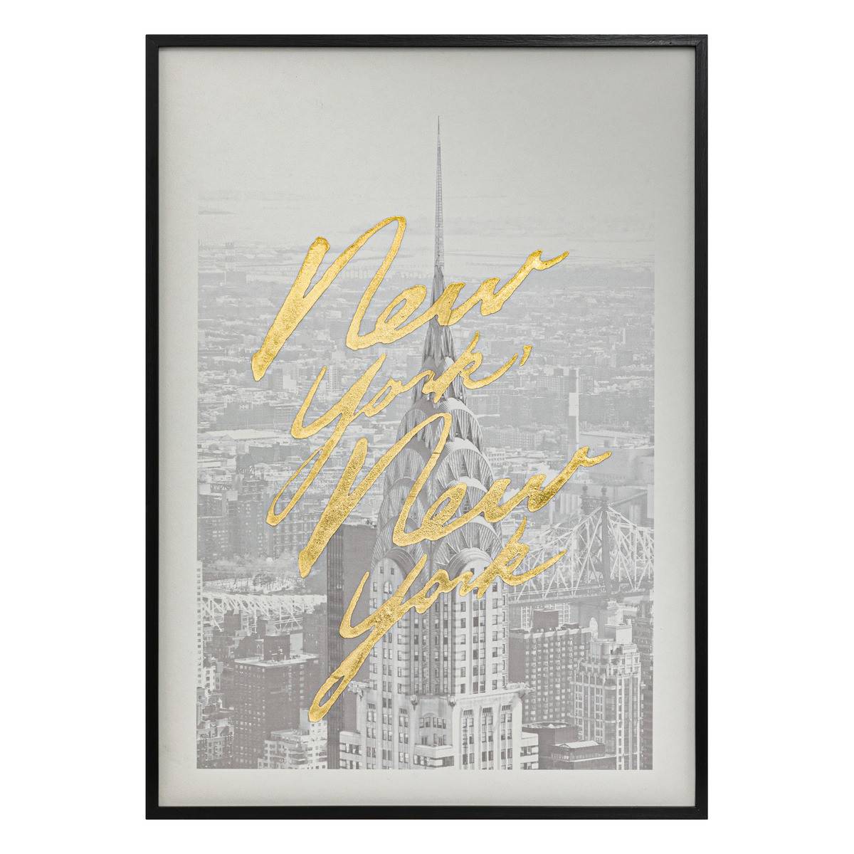 Atmosphera - Tableau Toile murale imprimée et encadrée New York 50 x 70 cm - Image 1